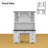Famapy White Kitchen Hutch Kitchen Cabinet Pantry: Integrated Worktop, High Cabinet Combo, Dust - Proof & Organized - 4 of 4