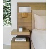 Claxy Set of 2 Modern Brushed Brass Gold with White Fabric Shade Wall Sconces for Bedroom - 3 of 4