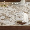 Washable Rug for Living Room, Non-Slip Modern Botanical Floral Leaf Area Rug, Stain-Resistant Indoor Foldable Print Carpet for Bedroom, Nursery - 2 of 4