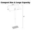 Acrylic Podium Stand, Floor-Standing Lectern with Wide Reading Surface and Storage Shelf, for Church Office School - 2 of 4