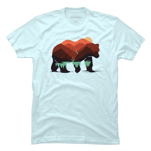 Men's Design By Humans Stay Wild Bear By Sebasebi T-shirt : Target