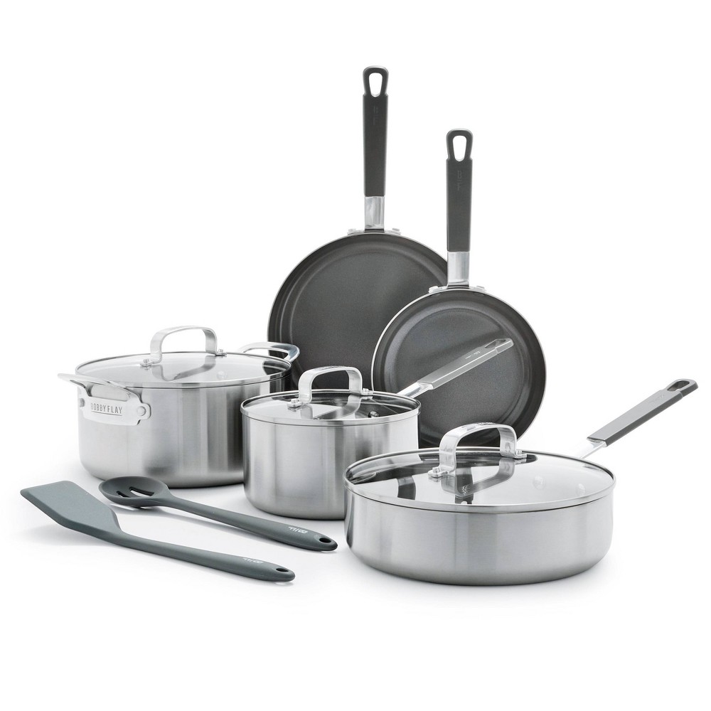 Photos - Bakeware Bobby Flay 10pc Stainless Steel Cookware Set