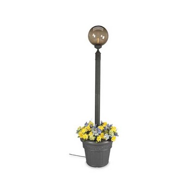 Bronze Acrylic Globe Planter Lamp with Iron Resin Base