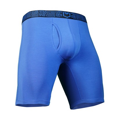 Sheath V Colossus Men's 8" Sports Performance Boxer Brief - Blue.