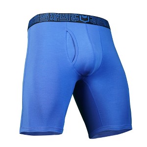 Sheath V Colossus Men's 8" Sports Performance Boxer Brief - Blue. - 1 of 4