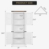 67 Inch Tall Corner Cabinet with Glass Door, Freestanding Wooden Corner Storage Cabinet with Adjustable Shelves, Space Saving Design - 3 of 4