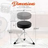 Pyle PSEATDRM28.5 Adjustable Drum Throne Stool - Portable with Double-Braced Tripod Legs - 2 of 4