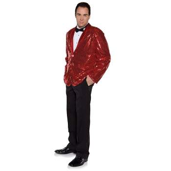 Red Shimmer Sequin Adult Costume Jacket