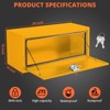 Black/Yellow/Green Steel Truck Bed Tool Box, Trailer Tongue Box, Truck Storage Organizer Tool Chest For Truck Bed, RV, Trailer - 2 of 4