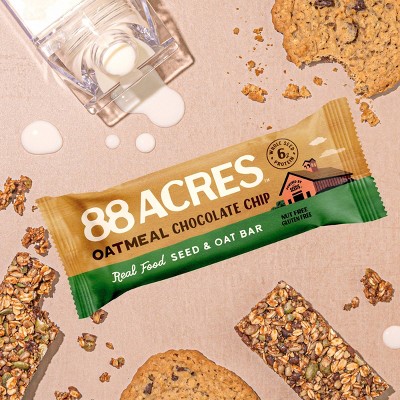 88 Acres Oatmeal Chocolate Chip Seed & Oat Granola Bars - 6g Protein - 8oz/5ct