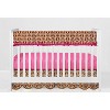 Bacati - Damask Pink/Choco Long Rail Guard Cover - 2 of 4