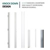 36 x 80 Fiberglass Entry Door with Brickmould, 4-Lite Frosted Glass - Contemporary Style for Home's Front Entrance - 4 of 4
