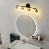 POWLIG Modern Vanity Light Fixture - Bathroom Mirror Lighting with Clear  Glass Globe Shades - 3 of 4