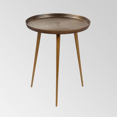 Everts Modern Accent Table Brass - Christopher Knight Home