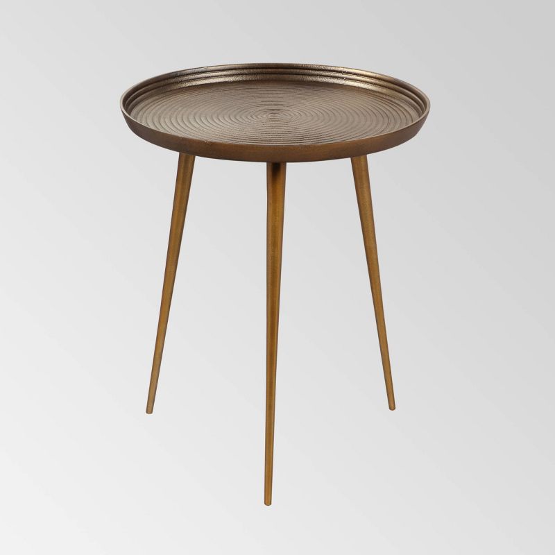 Everts Modern Accent Table Brass - Christopher Knight Home, 1 of 7
