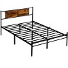 NicBex Industrial Style Black Bed Frame with Wood Panel Headboard,Modern Platform Bed for Bedroom,No Box Spring Needed - 4 of 4