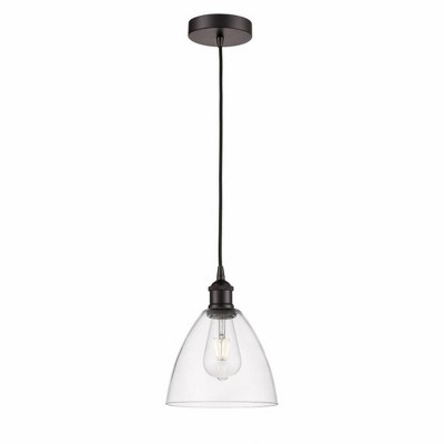 Edison Dome - 1 Light Cord Hung Mini Pendant In Industrial Style-10.25 Inches Tall and 7.5 Inches Wide