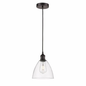 Edison Dome - 1 Light Cord Hung Mini Pendant In Industrial Style-10.25 Inches Tall and 7.5 Inches Wide - 1 of 1