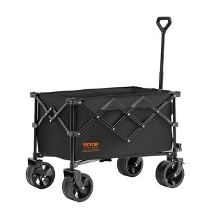 NAYSAYE Wagon Collapsible Folding Utility Cart Portable Outdoor Carrier for Camping, Black, 26.56"*13.57"*9.24" - 1 of 4