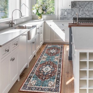 GAOMON Living Room Rug Vintage Area Rug Traditional Floral Print Area Rugs for Living Room Bedroom Non Slip Low Pile Soft Rug - 1 of 4