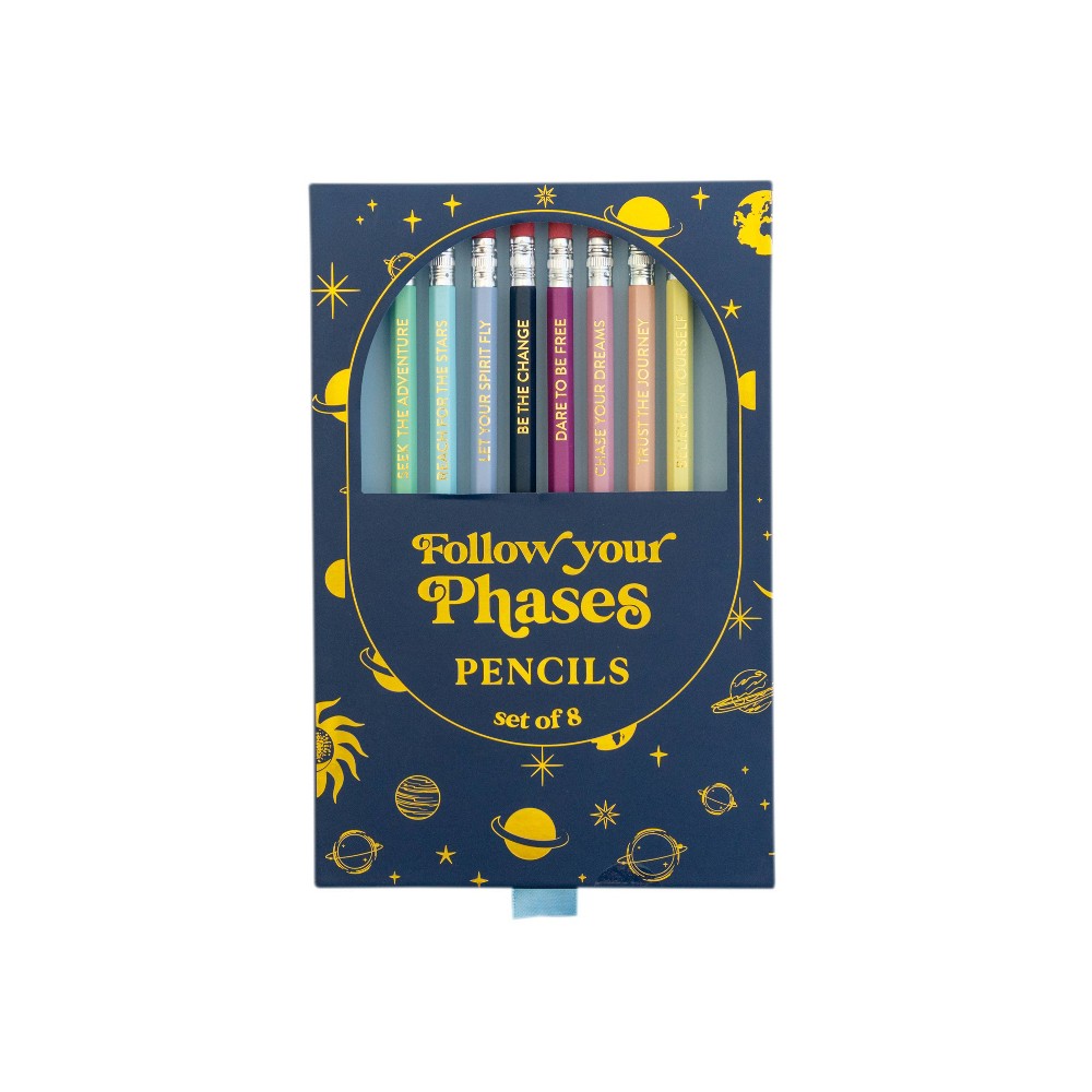 case pack of 2, 8ct Follow Your Phrases Pencils