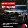 AMERICAN MODIFIED Grille w/ Amber LEDs & Emblem Holder, Compatible with 2019-2021 Chevy Silverado 1500, Armor, Glossy Black - 3 of 4