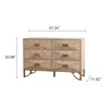 GDFStudio Kerr 6-Drawer Geometric Wood 47.24" Dressers - 3 of 4