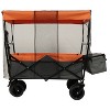 480Lbs Collapsible Wagon with Canopy,Wagon Stroller with 7" All-Terrain Wheels, Lightweight Foldable Wagon, Large Capacity - 3 of 4