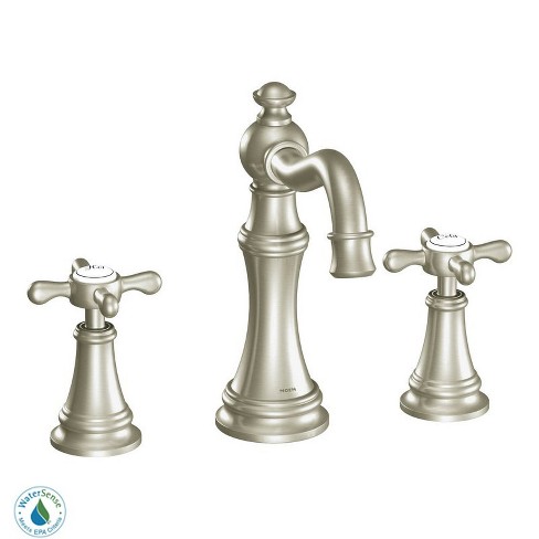 Moen Ts42114 Weymouth Double Handle Widespread Bathroom Faucet