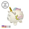 Pig Unicorn Piggy Bank for Girls - Girls Ceramic Coin Bank with Rubber Stopper - 4 of 4