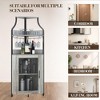 Corner Bar Cabinet with LED Strip, Glass Holder Adjustble Shelf, 5-Tiers Liquor Cabinet Bar Cabinet for Home, Corner Display Cabinet for Small Space - 3 of 4