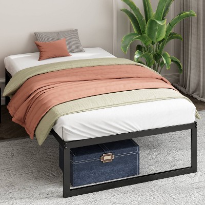 Twin Abel 14" Metal Platform Bed Frame Black - Zinus: Steel ...