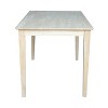International Concepts 30' X 48' Solid Wood Dining Table with Shaker Legs Unfinished: Mid-Century Style, Seats 6 - 3 of 4