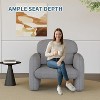 Modern Accent Chair, Wood Frame Sofa Chair, Comfortable Reading Armchair for Living Room, Bedroom, Apartment, Corner - 3 of 4