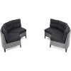 Christopher Knight Home Monte Bello Modular Half-Circle Outdoor Wicker Sofa Set with Cushions - 4 of 4