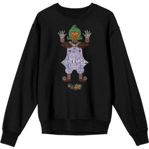 Willy Wonka & the Chocolate Factory Oompa Loompa Men's Black Long Sleeve Shirt - 1 of 1