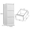 Metal Filing Cabinet, Vertical File Cabinets with Lock Home Office Metal File Organizer - 3 of 4