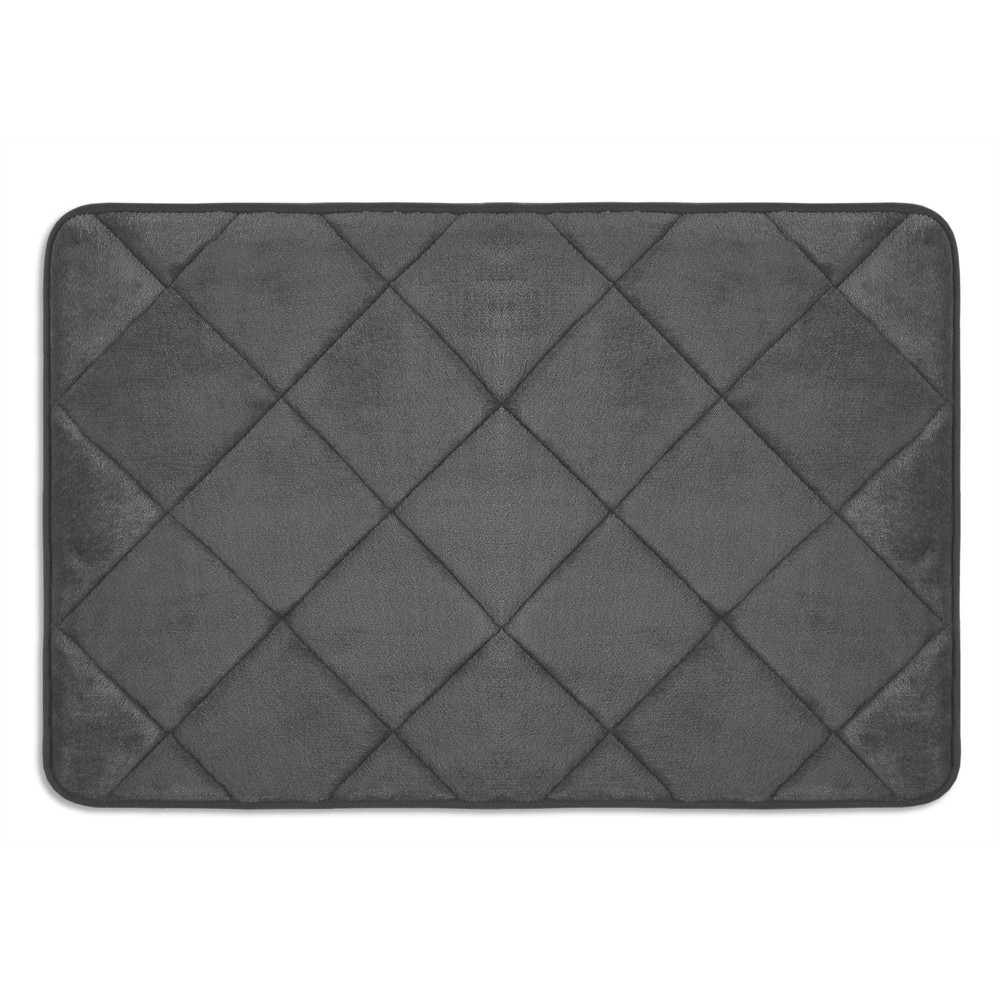 22inx36in Capri Haven Bath Mat Dark Gray - Home Dynamix