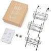 smartpeas 23.5'' x 12'' Stainless Steel 2x Hanging Shower Caddy with Adhesive Hooks - White - 2 of 4