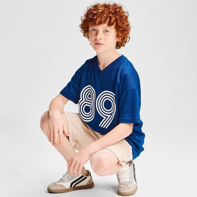Cat & Jack Boys' Short Sleeve Printed Jersey - Cat & Jack™ Navy Blue M — фото 5