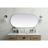 Elegant Lighting Metal Frame Silver Finish Oval Mirror, 24x48 Inch - 4 of 4