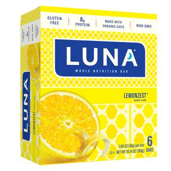 LUNA LemonZest Nutrition Bars - 6ct