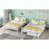 NicBex Full Over Full Bunk Bed with Safety Guardrail and Trundle,Loft Bed with Ladder and Converts to 2 Beds,Noise Reduced Bunk Beds for Bedroom - 4 of 4
