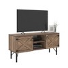 47" Wood Vintage TV Stand with 2 Cupboards for Living Room and Bedroom - 3 of 4
