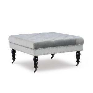 Isabelle Square Tufted Ottoman - Linon - 1 of 4