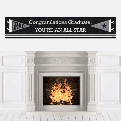 Big Dot of Happiness All Star Grad - Graduation Party Decorations Party Banner