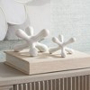 Studio 55D Charm Matte White Ceramic Decorative Jack Figurines Set of 2 - 2 of 4