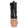 Journee Signature Women's Genuine Leather Malle Round Toe Stacked Combat Booties - 3 of 4