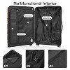 Gulches Luggage Sets ABS PC Hardshell 3pcs Clearance Luggage Hardside Lightweight Durable Suitcase sets Spinner Wheels Suitcase with TSA Lock,Red - 2 of 4