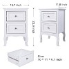 Resenkos Night Stand for Home, End Table with 2 Drawer, Modern Design Storage Cabinet for Bedroom, White(1pcs) Black - 2 of 4